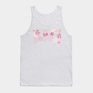 Abstract pink flower baby girl illustration Tank Top